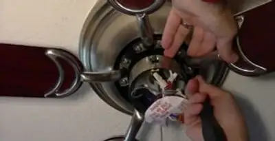 Ceiling fan installation with electrical wiring and mounting by professional electrician in Phoenix, AZ