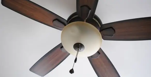 Fully installed ceiling fan with balanced blades and light fixture in Phoenix, AZ