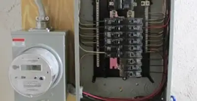 electrical panel upgrade service showing outdated electrical panel prepared for professional replacement in Phoenix, AZ