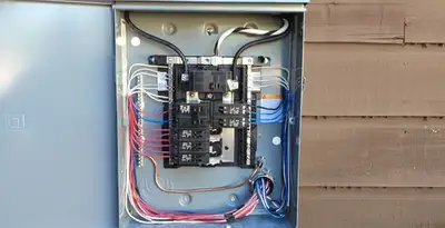 electrical panel upgrade service featuring newly installed electrical panel wired by licensed electricians in Phoenix, AZ