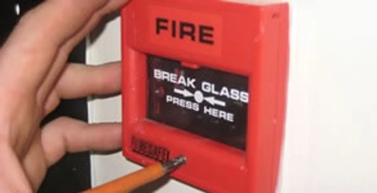 fire alarm installation service showing manual fire alarm pull station installed by licensed electricians in Phoenix, AZ