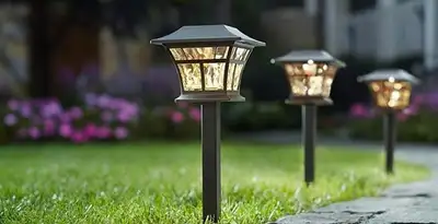 landscape lighting installation services with professionally installed pathway lights in Phoenix, AZ