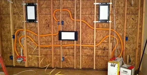new construction wiring project displaying complete electrical system layout installed by professionals in Phoenix, AZ