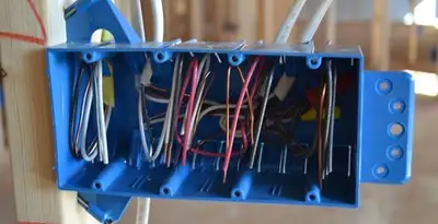 new construction wiring installation featuring electrical boxes and cable routing by expert electricians in Phoenix, AZ