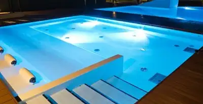 pool light installation and repair services providing modern illuminated pool lighting in Phoenix, AZ